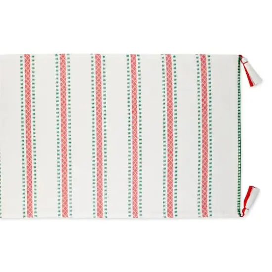 DII® 108'' Joyful Snowflakes Jacquard Reversible Table Runner {4}