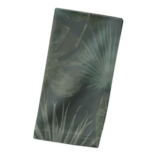 Tropical Palm Cotton Twill Napkin Gray {3}