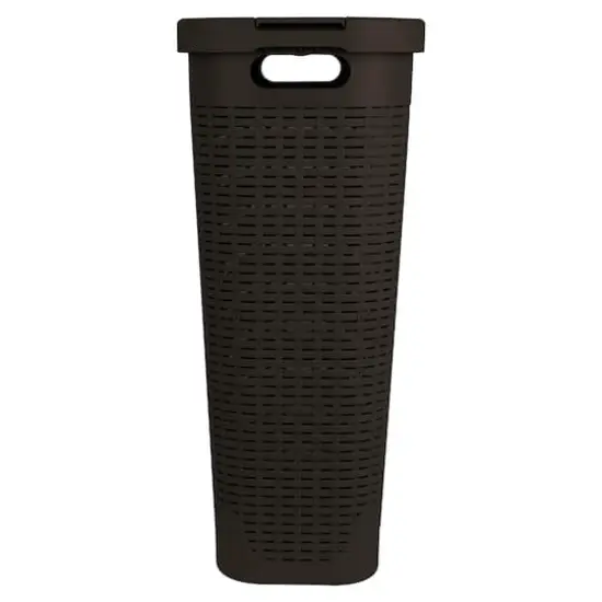Mind Reader 23.5'' Slim Laundry Hamper with Cutout Handles Brown {6}