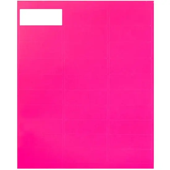 JAM Paper Circular Seal & Rectangular Mailing Address Label Combo Set Neon Pink {5}