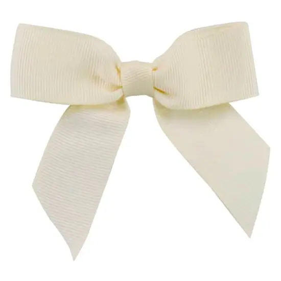 JAM Paper 7/8" Grosgrain Twist Tie Bows, 100ct. Antique White {1}