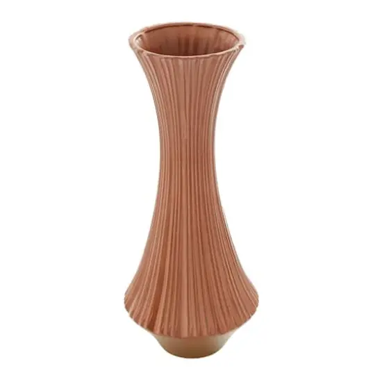 Rust Ceramic Modern Vase, 20" x 8" x 8" {3}