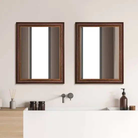 Head West 28" Bronze & Copper Oil-Rubbed Framed Wall Mirror {10}