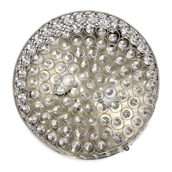 Lalia Home 12" Antique Brass Glam 2-Light Round Flush Mount {11}