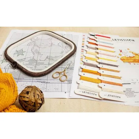 LetiStitch Eating Sleeping Stretching Counted Cross Stitch Kit {10}