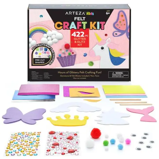 Arteza&reg; Kids Felt Craft Kit, Glitter & Glitz {1}