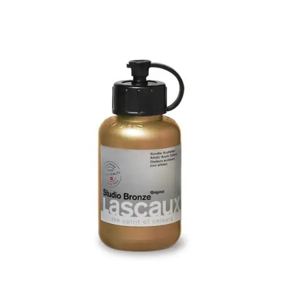 Lascaux Studio Bronze Acrylic Paint, 85mL Deep Gold {1}