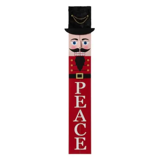 Glitzhome&reg; 42" Nutcracker Wooden Porch Sign {1}