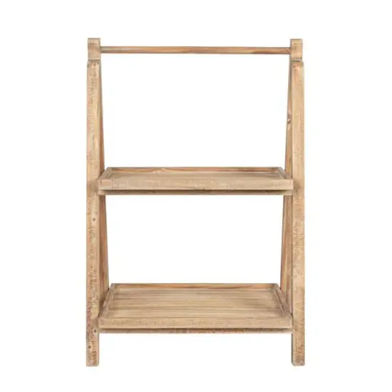 Hello Honey® 3ft. 2-Tier Natural Wood Folding Storage Stand {5}