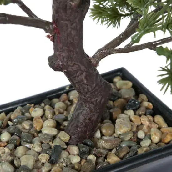 12" Potted Artificial Pine Bonsai Tree {7}