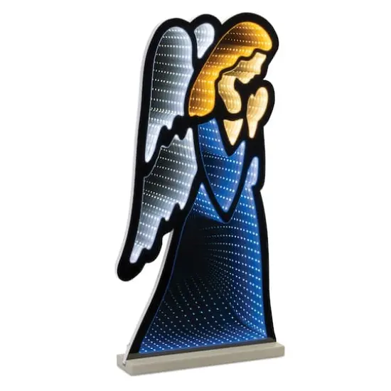 24.5" Blue Holiday Angel Ekko Light Display {1}