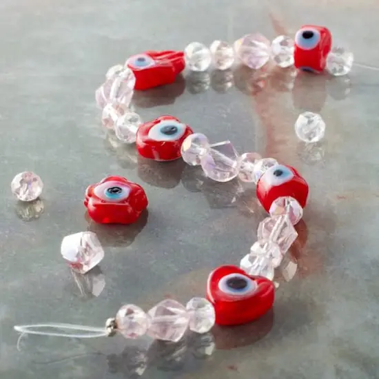 Red Evil Eye Lampwork Glass Bead Mix by Bead Landing&trade; {3}