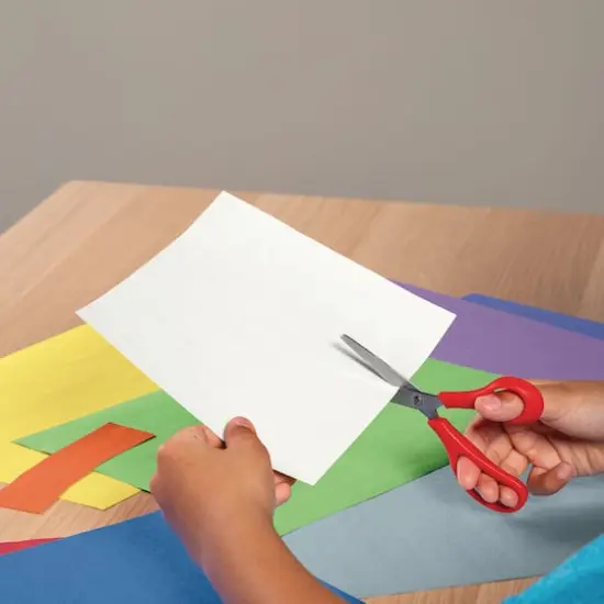 Prang&reg; 12" x 18" Construction Paper, 5 Packs of 50 Sheets White {5}