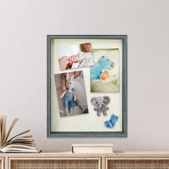14" x 18" Gray Wood Grain Shadow Box by Studio D&eacute;cor&reg; {4}