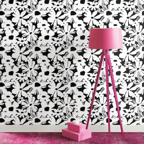 RoomMates Black Daisy Chain Peel & Stick Wallpaper {6}