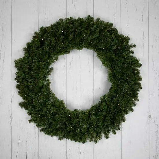 36" LED Canadian Pine Artificial Christmas Wreath {8}