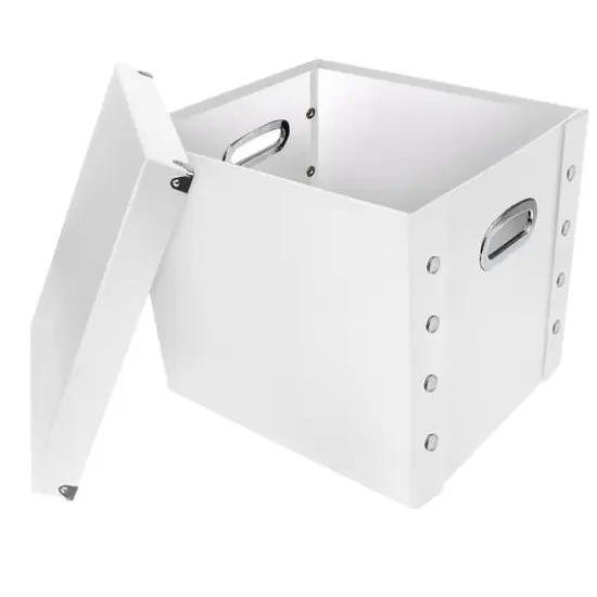 12" Snap-N-Store Vinyl Record Storage Box White {4}