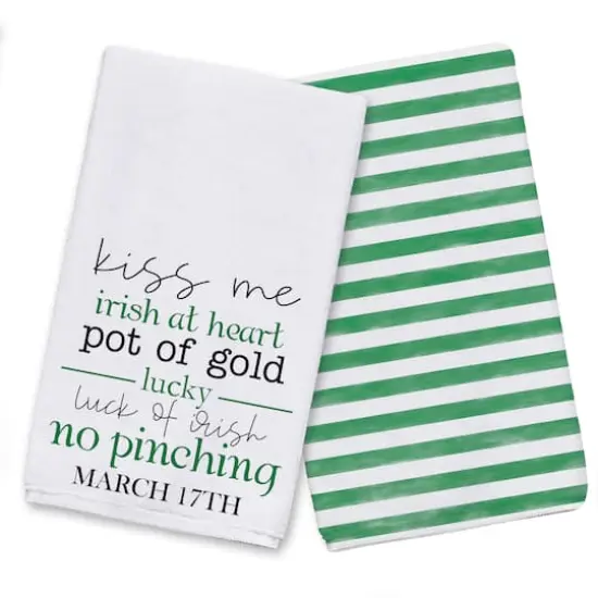 Irish St Patricks Saying Tea Towel Set of 2 {1}
