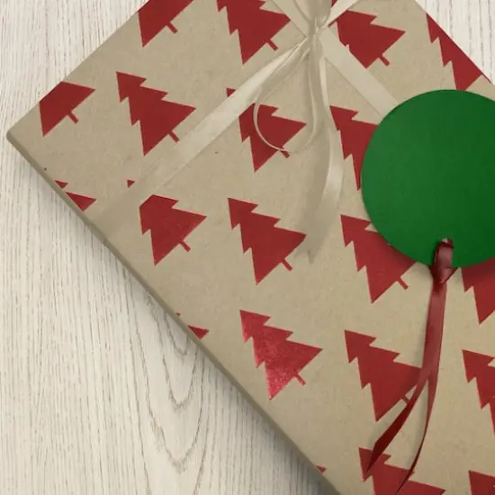 JAM Paper Red Trees on Brown Kraft Paper Gift Wrap {5}