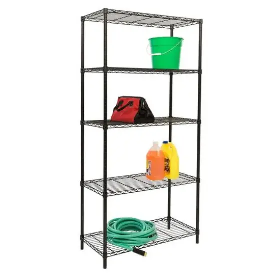 Honey Can Do 5-Tier Heavy-Duty Adjustable Shelving Unit Black {1}