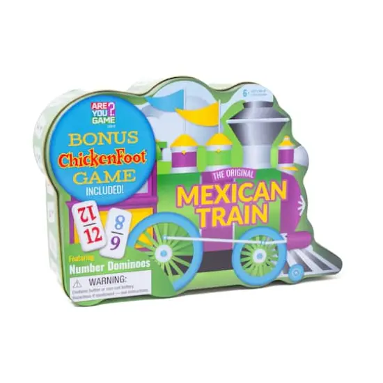 The Original Mexican Train Featuring Number Dominoes - Bonus Chickenfoot Game Included {1}