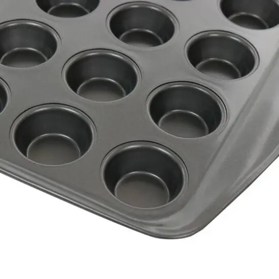Gibson Baker's Friend™ 24 Cup Nonstick Steel Mini Muffin Pan {4}