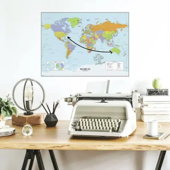 RoomMates Dry Erase Map Of The World Peel & Stick Decals {3}