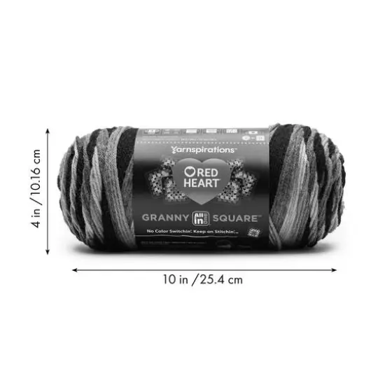 Red Heart&reg; All in One&trade; Granny Square&trade; Yarn Black - Hyper Violet {9}