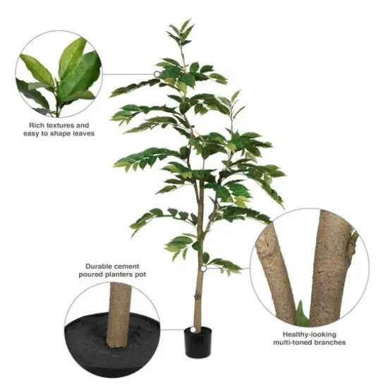 6ft. Potted Green Nandina Tree {11}