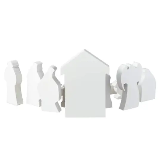 Glitzhome&reg; Christmas Nativity Figurine Set {8}