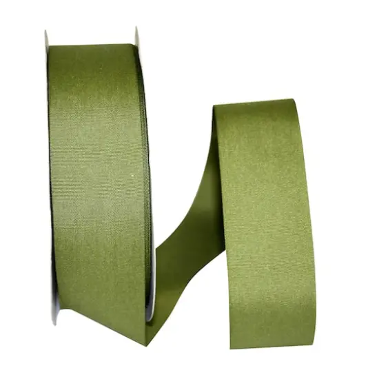The Ribbon Roll 1.5" x 50yd. Soliterra Taffeta Solid Ribbon Moss {1}