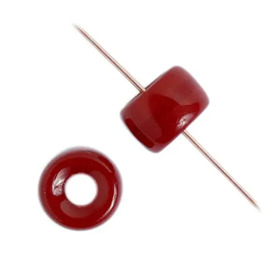 John Bead 9mm Opaque Glass Pony Beads, 100ct. Wine {5}