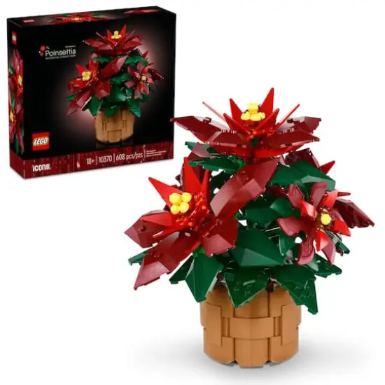 LEGO&reg; Botanicals Poinsettia Plant Decor Building Set 10370 {1}