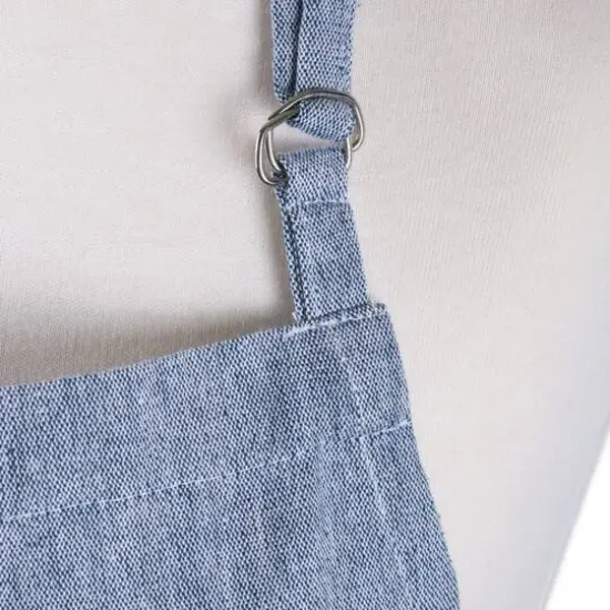DII&reg; Solid Chambray Chef Apron Blue {6}