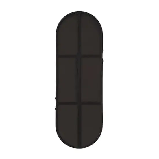 CosmoLiving by Cosmopolitan Black Metal Oval Wall Mirror 15" x 2" x 43" {5}