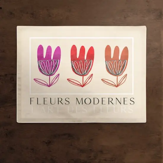 Fleurs Modernes 18" x 14" Cotton Twill Placemat {3}