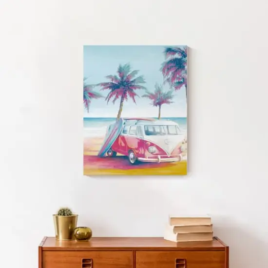 Beach Surfer Van 16" x 20" Canvas Wall Art {5}
