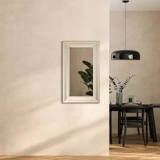 Head West 29.5" Traditional Brushed Nickel Framed Wall Vanity Mirror {1}