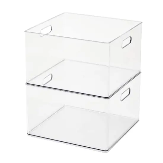 13" x 13" Clear Storage Bin with Handles by Simply Tidy&trade; {8}