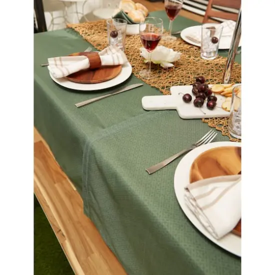 Artichoke Tonal Lattice Print Outdoor Tablecloth With Zipper 60" Round {4}