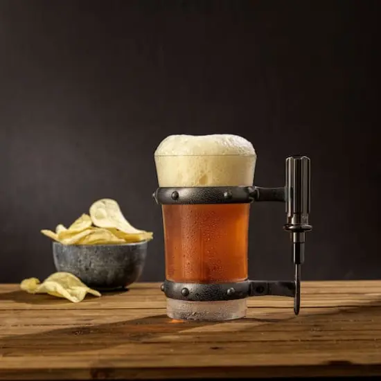 JoyJolt&reg; 17oz. Tools Collection Screwdriver Glass Beer Mug {4}