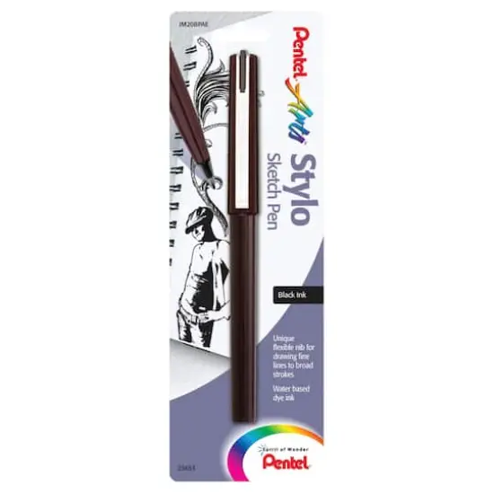 Pentel Arts&reg; Black Stylo Sketch Pen {1}
