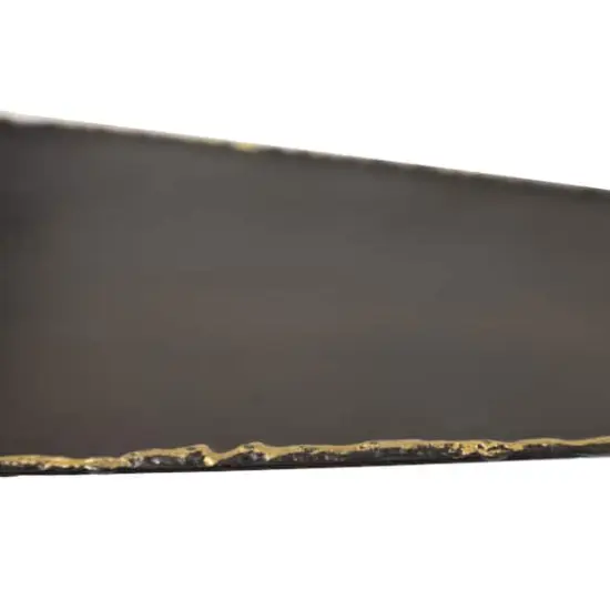 24" Black Iron Industrial Accent Table {6}