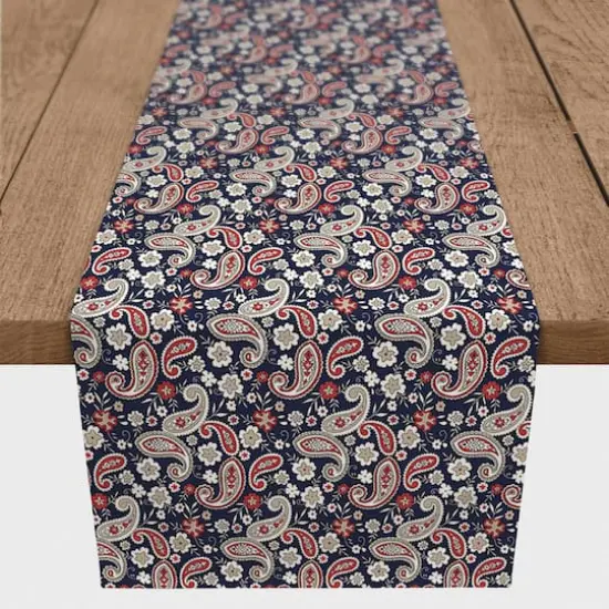 Patriotic Paisley Poly Twill Table Runner {1}