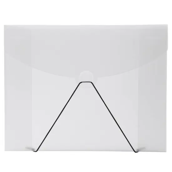 JAM Paper Clear Frosted 9.5" x 12" Plastic Portfolio {1}