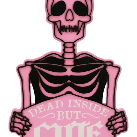 14" Dead Inside But Cute Skeleton Wall Sign by Ashland&reg; {3}