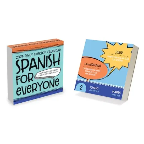 TF Publishing 2024 Spanish Words Daily Desktop Calendar {1}