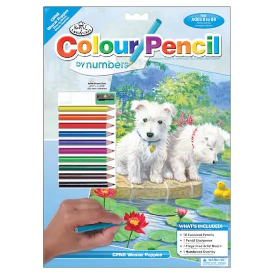Royal & Langnickel&reg; Westie Puppies Colour Pencil&trade; by Number Kit {1}