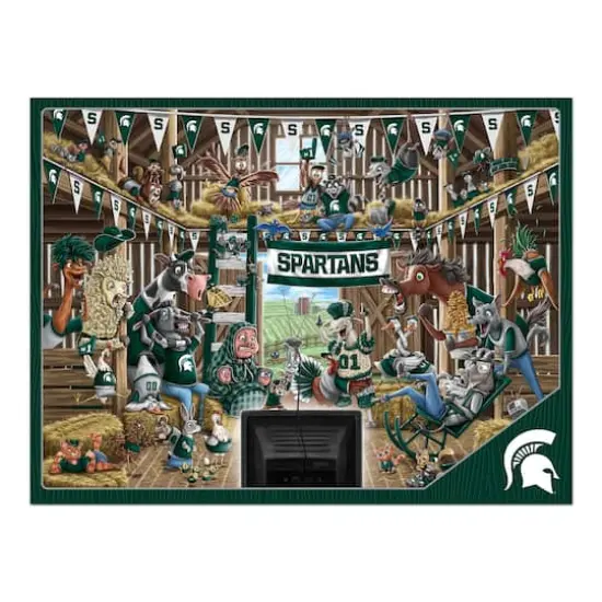 College Barnyard Fans 500 Piece Puzzle Michigan State Spartans {5}