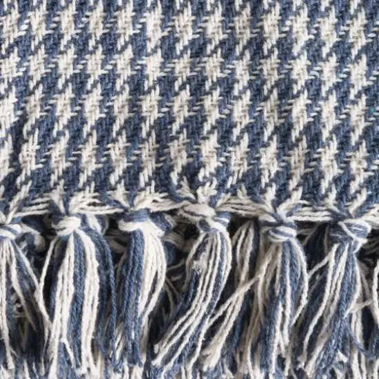 DII&reg; French Blue Houndstooth Throw {3}
